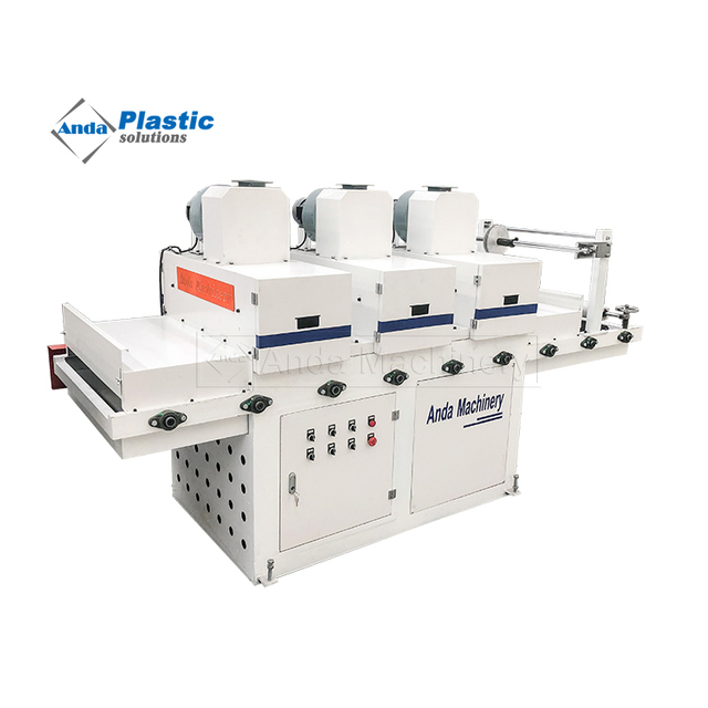 Impression de plafond en PVC double couleur et ligne de revêtement UV