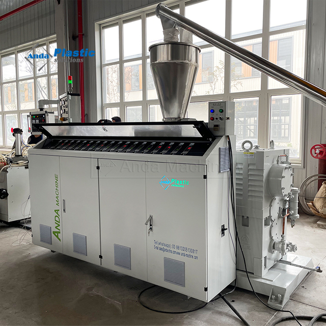 Machine en plastique jumelle conique d'extrudeuse de feuille de PVC de machine d'extrudeuse de vis de Sjsz 65/138