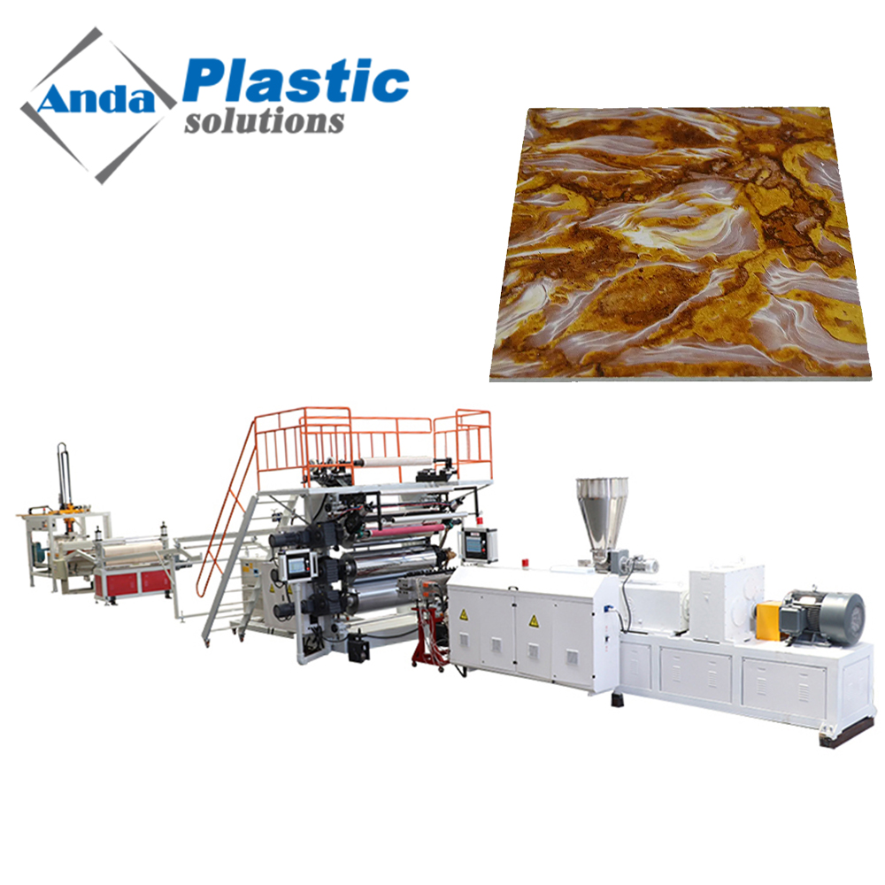 Machine de fabrication de feuille de marbre en PVC