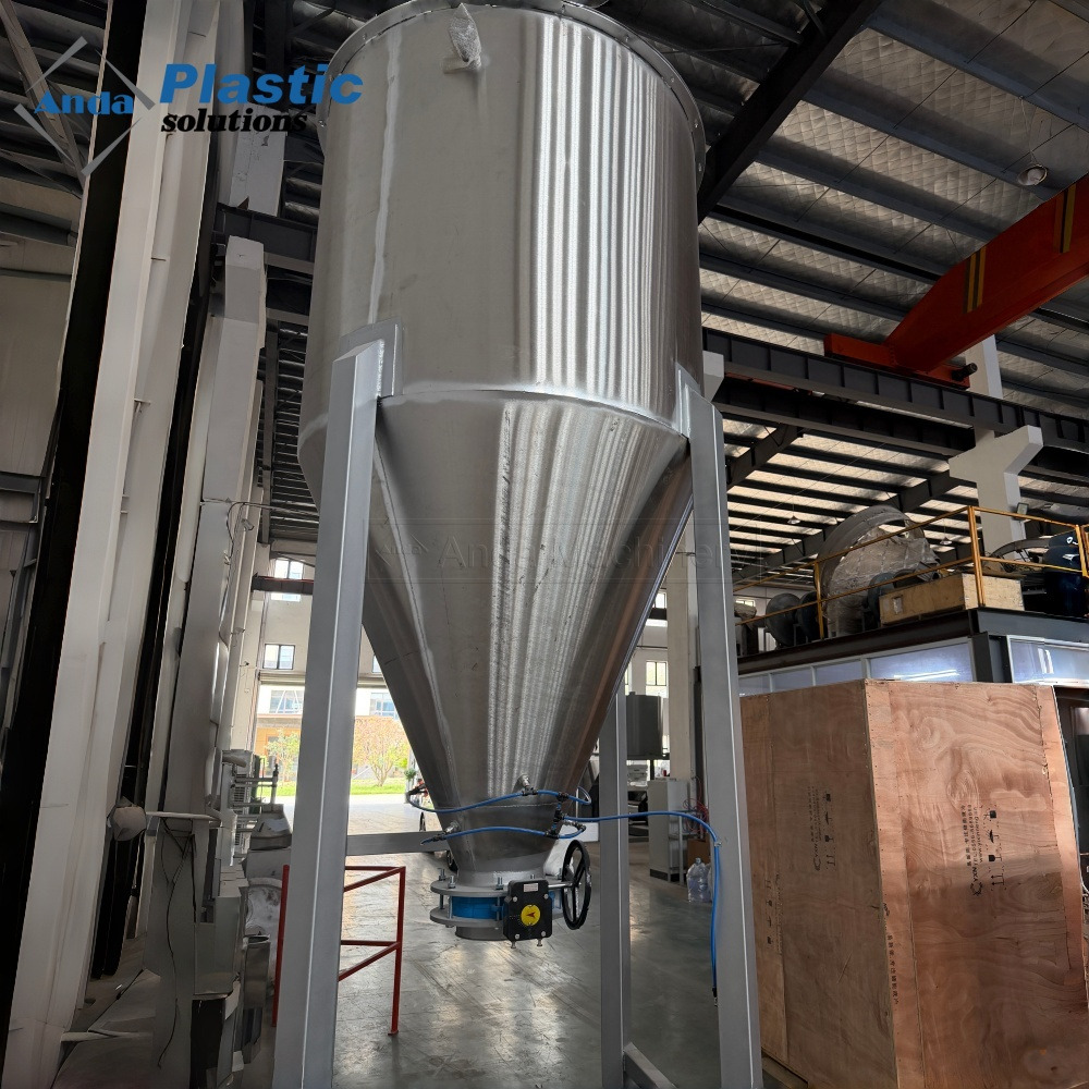 Silo de stockage de poudre en acier inoxydable avec fluidiseur pneumatique