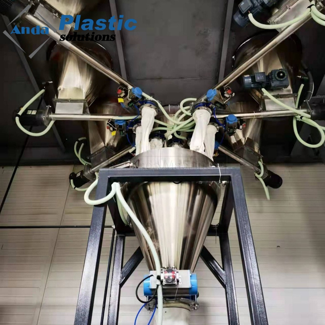 Système automatique de dosage et de pesage de plusieurs composants d'additifs pour PVC